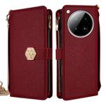 For Infinix Zero 40 4G Crossbody Handle Cross Texture Leather Phone Case(Red)