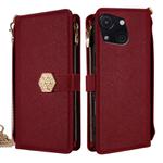 For itel A50C 4G Crossbody Handle Cross Texture Leather Phone Case(Red)