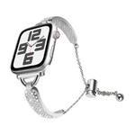 For Apple Watch 42mm / 41mm / 40mm / 38mm Kalebol Stone Curved Zinc Alloy Strap(Silver)