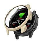 For Garmin Approach S50 Tempered Film Integrated PC Watch Protective Case(Ivory White)