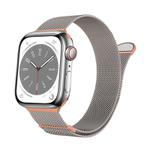 For Apple Watch 46mm / 49mm / 45mm / 44mm Kalebol Semi-round Tail Milan Stainless Steel Strap(Starlight Orange)