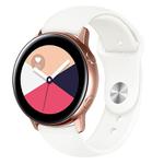 Kalebol 20mm Universal Reverse Buckle Silicone Watch Band(White)