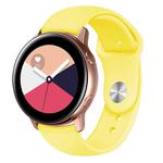 Kalebol 20mm Universal Reverse Buckle Silicone Watch Band(Yellow)