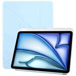 For iPad Air 11 2025 / 2024 ZGA Genre Series Y-Fold Leather Tablet Case with Pen Slot(Blue)