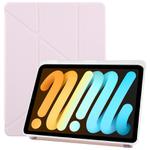 For iPad mini 6 / mini 2024 ZGA Genre Series Y-Fold Leather Tablet Case with Pen Slot(Pink)