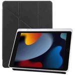 For iPad 10.2 2021 / Air 10.5 ZGA Genre Series Y-Fold Leather Tablet Case with Pen Slot(Black)