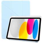 For iPad 2025 / 2022 ZGA Genre Series Y-Fold Leather Tablet Case with Pen Slot(Blue)