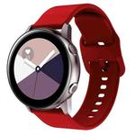 Kalebol 22mm Universal Flat Head Buckle Silicone Watch Band(Red)