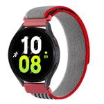 Kalebol 20mm Universal Nylon Loop Fastener Watch Band(Red Grey)