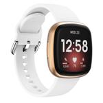 Kalebol Pin Buckle Silicone Watch Band For Fitbit Versa 3 / 4(White)