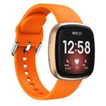 Kalebol Pin Buckle Silicone Watch Band For Fitbit Versa 3 / 4(Orange)