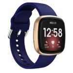 Kalebol Pin Buckle Silicone Watch Band For Fitbit Versa 3 / 4(Dark Blue)