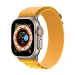 For Apple Watch 46mm / 49mm / 45mm / 44mm Kalebol Aline Nylon Loop Watch Band(Yellow)