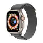 For Apple Watch 46mm / 49mm / 45mm / 44mm Kalebol Aline Nylon Loop Watch Band(Light Grey)