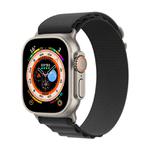 For Apple Watch 46mm / 49mm / 45mm / 44mm Kalebol Aline Nylon Loop Watch Band(Dark Grey)
