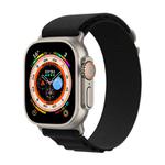 For Apple Watch 46mm / 49mm / 45mm / 44mm Kalebol Aline Nylon Loop Watch Band(Black)