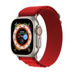 For Apple Watch 42mm / 41mm / 40mm / 38mm Kalebol Aline Nylon Loop Watch Band(Red)