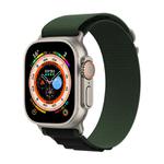 For Apple Watch 42mm / 41mm / 40mm / 38mm Kalebol Aline Nylon Loop Watch Band(Green+Black)