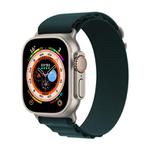 For Apple Watch 42mm / 41mm / 40mm / 38mm Kalebol Aline Nylon Loop Watch Band(Dark Green)