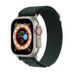 For Apple Watch 42mm / 41mm / 40mm / 38mm Kalebol Aline Nylon Loop Watch Band(Forest Green)