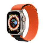 For Apple Watch 42mm / 41mm / 40mm / 38mm Kalebol Aline Nylon Loop Watch Band(Orange+Black)