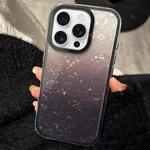For iPhone 16 Pro PC Lens Ring Gradient Shell Texture 3 in 1 Phone Case(Black)