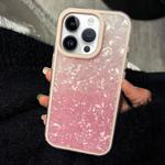 For iPhone 13 Pro Max PC Lens Ring Gradient Shell Texture 3 in 1 Phone Case(Pink)