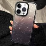 For iPhone 13 Pro Max PC Lens Ring Gradient Shell Texture 3 in 1 Phone Case(Black)
