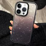 For iPhone 13 Pro PC Lens Ring Gradient Shell Texture 3 in 1 Phone Case(Black)