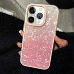 For iPhone 11 Pro Max PC Lens Ring Gradient Shell Texture 3 in 1 Phone Case(Pink)