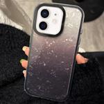 For iPhone 11 PC Lens Ring Gradient Shell Texture 3 in 1 Phone Case(Black)