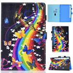 For Samsung Galaxy Tab S8 / Galaxy Tab S7 T870 Colored Drawing Horizontal Flip Leather Case with Holder & Card Slots & Pen Slot & Sleep / Wake-up Function(Music Disc)