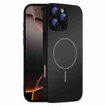 For iPhone 16 Pro Max Thin Circle MagSafe Skin-feel AG Glass Phone Case(Black)