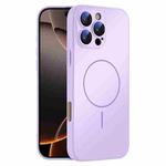For iPhone 16 Pro Max Thin Circle MagSafe Skin-feel AG Glass Phone Case(Purple)