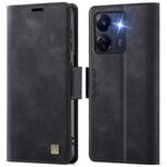 For Xiaomi Poco C65 4G AutSpace A11 Side Buckle MagSafe Magnetic RFID Phone Leather Case(Black)