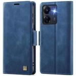 For Xiaomi Poco C65 4G AutSpace A11 Side Buckle MagSafe Magnetic RFID Phone Leather Case(Blue)