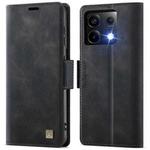 For Xiaomi Poco X6 5G AutSpace A11 Side Buckle MagSafe Magnetic RFID Phone Leather Case(Black)