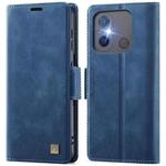 For Redmi 11A / 12C AutSpace A11 Side Buckle MagSafe Magnetic RFID Phone Leather Case(Blue)