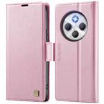 For Redmi 14C 5G AutSpace A11 Side Buckle MagSafe Magnetic RFID Phone Leather Case(Rose Gold)