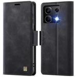 For Redmi Note 13 5G AutSpace A11 Side Buckle MagSafe Magnetic RFID Phone Leather Case(Black)