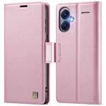 For Redmi Note 13 Pro+ 5G AutSpace A11 Side Buckle MagSafe Magnetic RFID Phone Leather Case(Rose Gold)