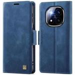 For Redmi Note 14 Pro 5G AutSpace A11 Side Buckle MagSafe Magnetic RFID Phone Leather Case(Blue)