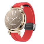 For Garmin Lily 2 14mm Kalebol Magnetic Buckle Silicone Strap(Red)