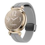 For Garmin Lily 2 14mm Kalebol Magnetic Buckle Silicone Strap(Light Grey)