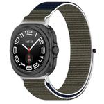 For Samsung Galaxy Watch Ultra 47mm Kalebol Hook and Loop Fastener Nylon Braided Watch Band(Grey Blue)
