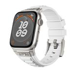For Apple Watch 46mm / 49mm / 45mm / 44mm Kalebol High Stretch Silicone Armor Watch Band(Titanium White)