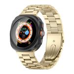 For Samsung Galaxy Watch Ultra 47mm Kalebol Three-bead Steel Watch Band(Gold)