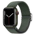 For Apple Watch 46mm / 49mm / 45mm / 44mm Kalebol Eight Buckle Nylon Braided Watch Band(Dark Green)