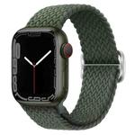 For Apple Watch 42mm / 41mm / 40mm / 38mm Kalebol Eight Buckle Nylon Braided Watch Band(Dark Green)