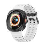 For Samsung Galaxy Watch Ultra 47mm Kalebol Porous Breathable Silicone Watch Band(White)